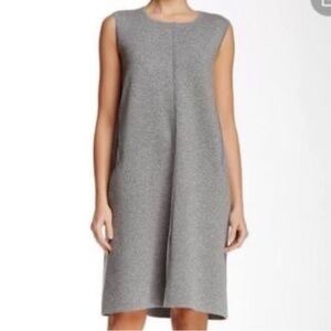 Lafayette 148 New York Gray Wool Knit Sweater Knee Length Dress P(XS)